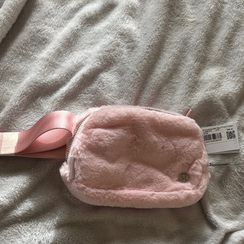 lululemon athletica Pink Furry Belt Bag